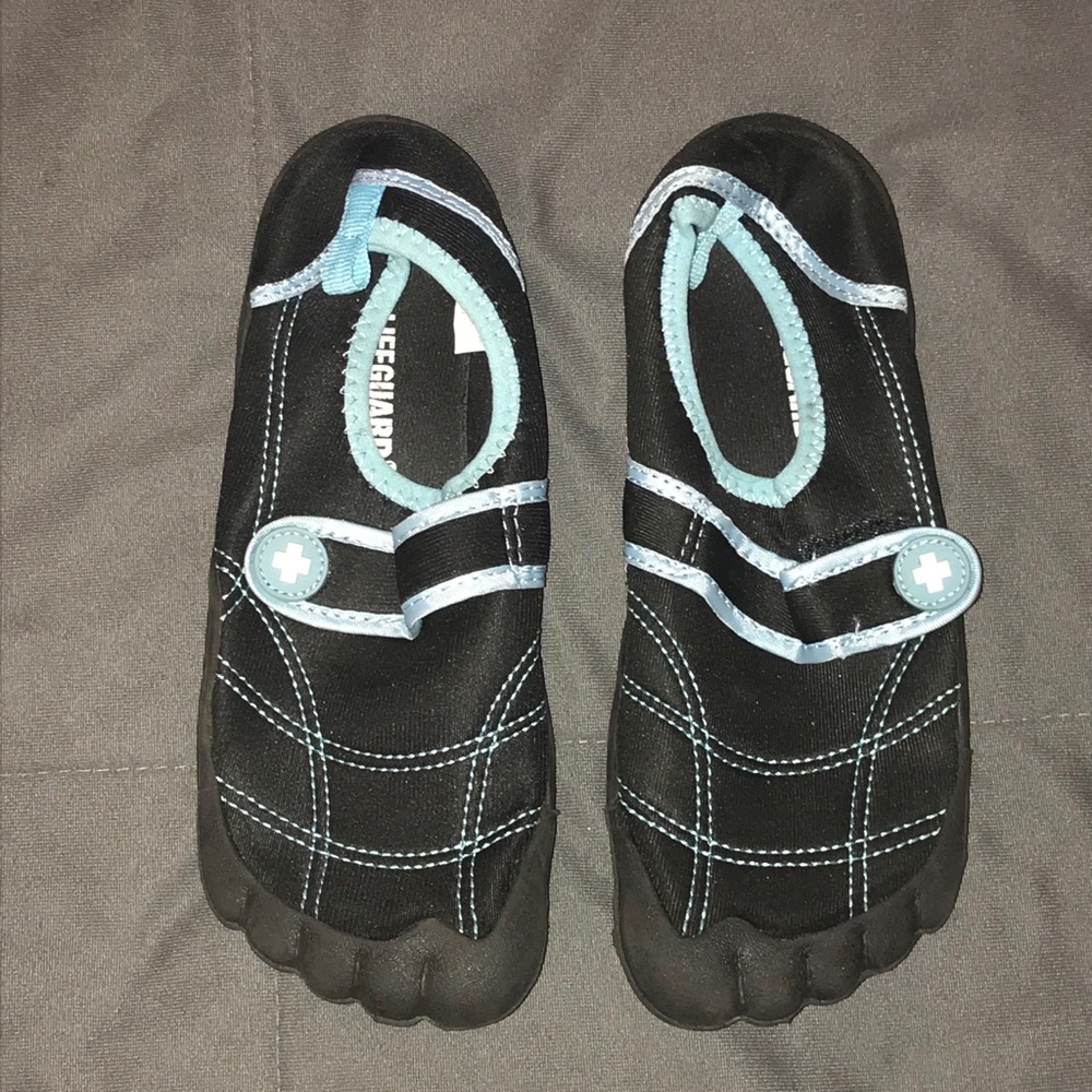 Black and blue lifeguard water shoes!
